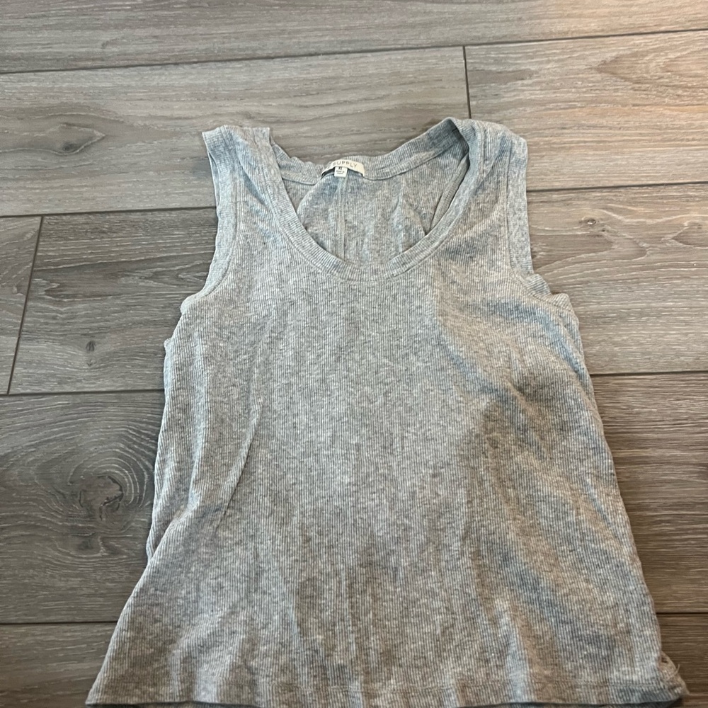 Z Supply Ribbed Tank Top - Light Gray